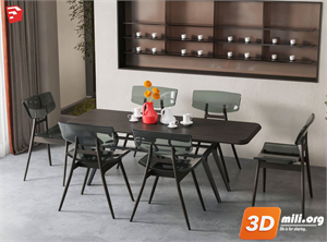 Dining Table Set Skp Files